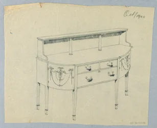 Design til skænk med nyklassisk ornament, oktober 1900