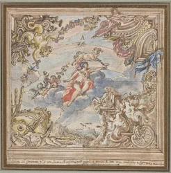Design til et loft: Mars og Vædderen, 1700-tallet.