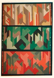 Designs til tæpper af Allgauer Handwebeteppiche, c1928