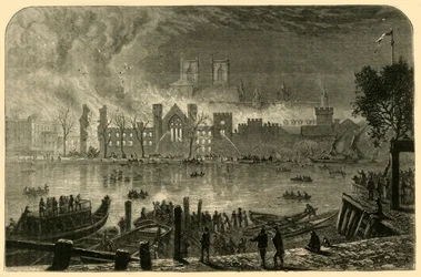 Ødelæggelse af parlamentets gamle huse, 16. oktober 1834, 1881.