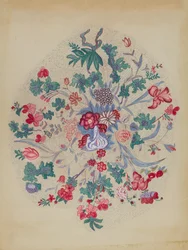 Detalje fra Appliqued Quilt, 19351942.