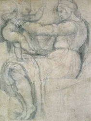 Detalje fra det sixtinske loft, 1508-1512