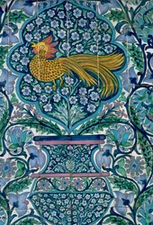 Detalje af et flisedesign i Nabeul, Tunesien