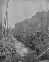 Devils Canyon, Banff, N. W. T., Canada, c1897.