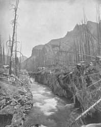 Devils Canyon, Banff, North West Territories, Canada, c1900.