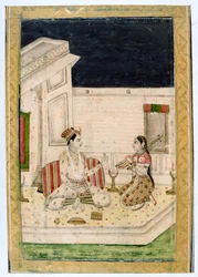 Dipaka Light Raga, Ragamala Album, School of Rajasthan, 1800-tallet
