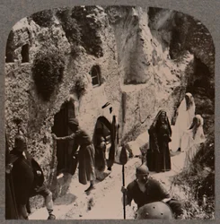 Disciple, med kvinderne, tidligt ved Kristi grav, omkring 1900