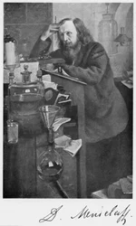 Dmitri Ivanovich Mendeleev 1834-1907, russisk kemiker, omkring 1900-tallet