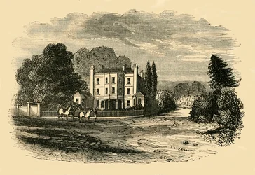 Dr. Glennies Academy, Dulwich Grove, i 1820, c1878.