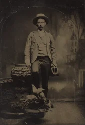 Dr. J. A. Marshall, læge og kirurg, Williamsburg, Indiana, ca. 1865.