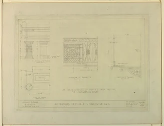 Tegning, ændringer til 14 15 16 Washington Square North, skitse nr. 24