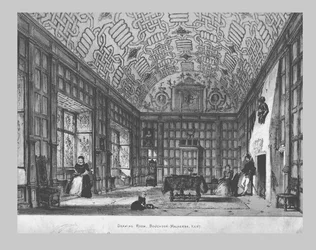 Drawing Room, Boughton-Malherbe, Kent., midten af det 19. århundrede