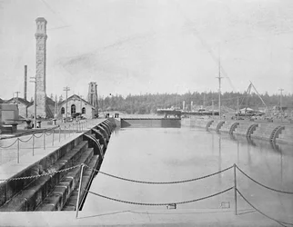 Tørdok ved Esquimalt, British Columbia, c1897.