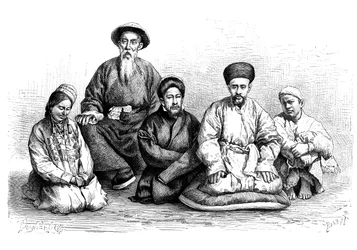 Dungans og Taranchis, typer og kostumer, c1890