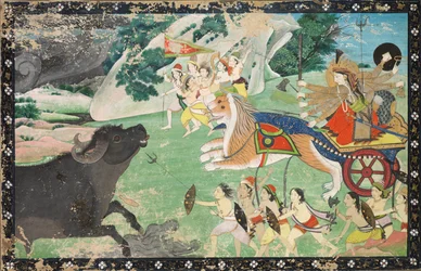 Durga Slaying Mahisha, ca. 1830.