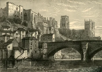 Durham fra floden, 1898.