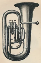 E Bombardon med tre ventiler, 1910.
