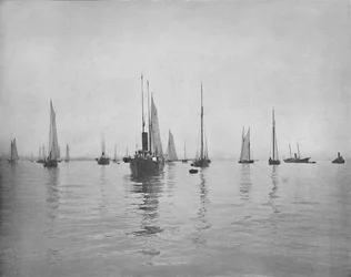 Tidlig morgen på New York Bay, c1897.