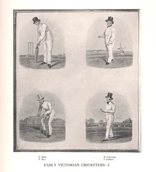 Tidlige victorianske cricketspillere, 19. århundrede 1912.