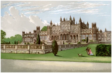 Eaton Hall, Cheshire, hjemsted for hertugen af Westminster, c1880