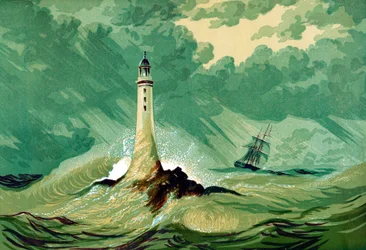 Eddystone fyrtårn, c1850