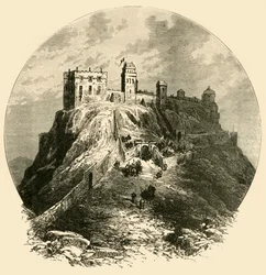 Edinburgh Castle, som det var før belejringen af 1573, 1890.
