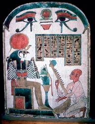 Egyptisk begravelsesplade af Diedkhonsu Soefankh