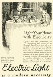 Elektrisk lys er en moderne nødvendighed, 1920.