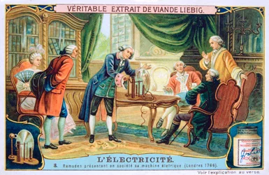 Elektricitetsdemonstration, London, 1766, c1900