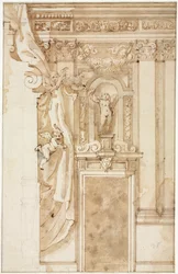 Forhøjning til vægdekoration, ca. 1550.