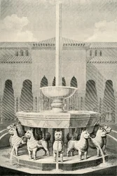 Forhøjning af Løvernes Fountain, 1800-tallet, 1907.