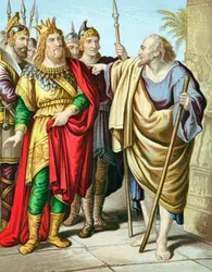 Elias, Det Gamle Testamentes profet, irettesætter Akab, midten af det 19. århundrede