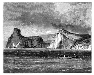 Indgang til Balaclava Havn, Ukraine, c1888
