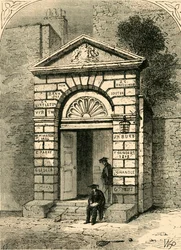 Indgang til Westminster School, 1881.