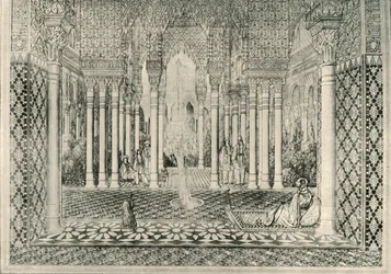 Indgang til Lions Court, 1800-tallet, 1907.
