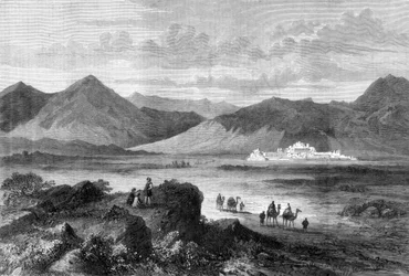 Indgang til Khyber-passet og Fort of Jamrood, Afghanistan, 1878