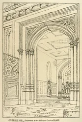 Adgang til de forskellige domstole, Guildhall, London, juni 1815 1886