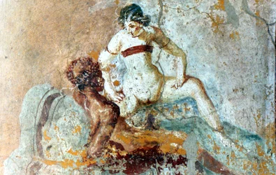 Erotisk vægmaleri, Pompeji, Italien