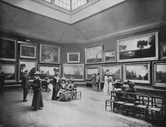 Udstilling af William Turners malerier i National Gallery, London, c1903 1903