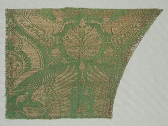 Eksotisk guldmønstret silke, 1360-1400.