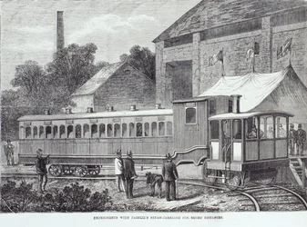Eksperimenter med Fairlies dampvogn over korte afstande, august 1869