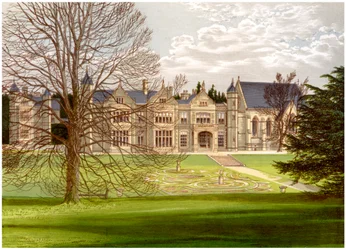 Exton House, Rutland, hjemsted for jarlen af Gainsborough, c1880
