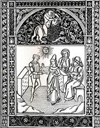 Fabel VIII: Kvinden gift med en røver. Æsops fabler, 1485, 1917