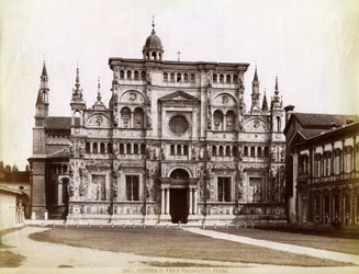 Facade, Church of the Certosa di Pavia Charterhouse of Pavia Lombardiet, Norditalien, 1890