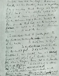 Faksimileside af MS for Indian Summer of a Forsyte, af John Galsworthy, 1918, 1928.