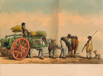 Landarbejdere og vogn, 1797.