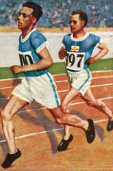 Finske løbere Ville Ritola og Paavo Nurmi, 1928.