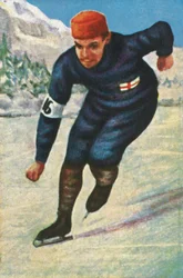 Finsk skøjteløber Clas Thunberg, 1928.