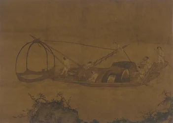 Fishermen Raising a Net, Ming-dynastiet, 16.-17. århundrede.