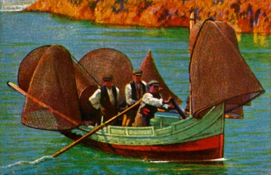 Fiskerbåd, Malta, c1928.